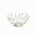 Creative Countertop Iron Household Organizer Vegetable Mesh Bowl Kitchen Storage Metal Wire Fruit Basket